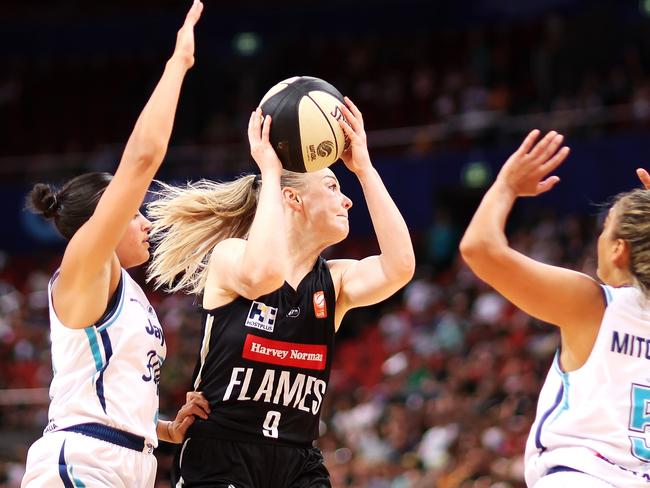 Tess Madgen played in New Zealand competition last year, before suiting up for Sydney Flames. Picture: Getty Images