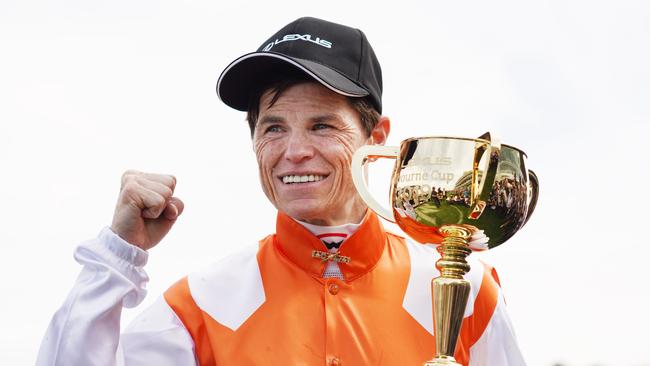 One of the most popular jockeys in Australia, a native Victorian, Craig Williams, rode Vow and Declare to victory. Picture: AAP