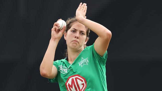 Tess Flintoff was on the receiving end of the Healy barrage. Picture: Cameron Spencer/Getty Images