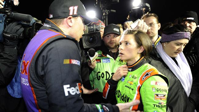 Danica Patrick And Denny Hamlin In Heated Argument After Crash During ...