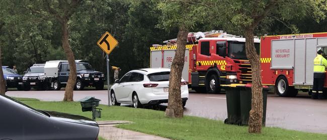 Tactical Response Group police and other emergency services personnel were called to the scene