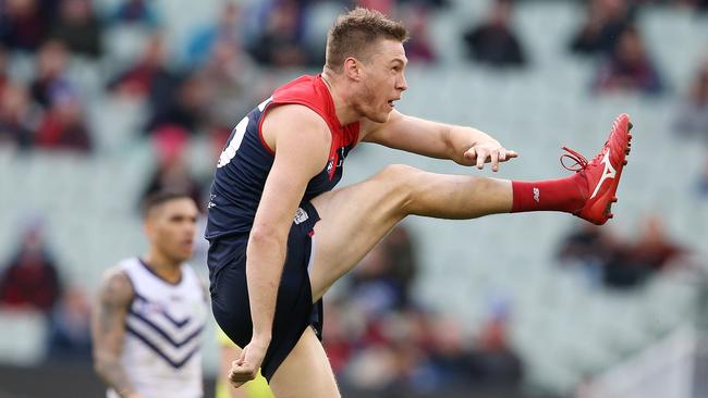 Melbourne's Tom McDonald was back to the sort of key position forward form expected of him in 2019