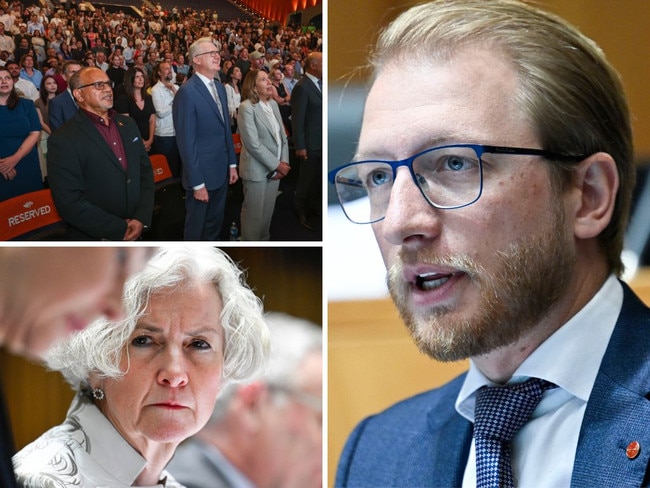 James Paterson, right, has written to Home Affairs department secretary Stephanie Foster, bottom left, asking for the release of details of new citizens granted nationality in mass events organised by Tony Burke.