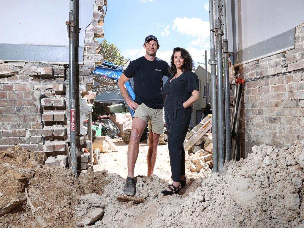 Will and Marni Crutchley recentlyt started an eight month renovation. Picture: Richard Dobson