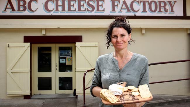 Tilba Real Dairy owner Erica Dibden at her cheese and milk factory in Tilba. Picture: Toby Zerna