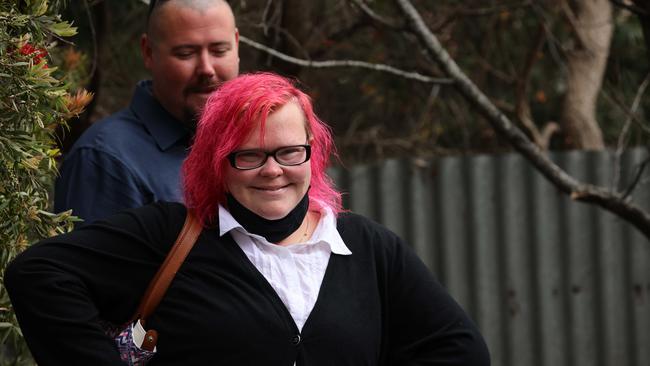 Ashley Christmas and Daniel Langmead outside Mt Barker Magistrate Court on Friday, September 24. Pictures/Russell Millard