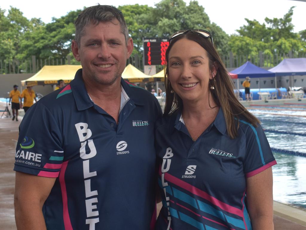 Owen and Tanya Saville at the Central Queensland Swimming Championships at the 2nd World War Memorial Aquatic Centre, Rockhampton, on March 1, 2025.