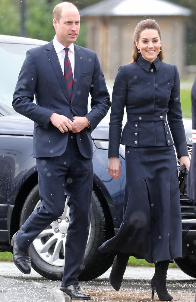 Prince William, Duke of Cambridge and Catherine, Duchess of Cambridge arrive at the Defence Medical Rehabilitation Centre, Stanford Hall on February 11, 2020. Picture: Chris Jackson/Getty Images