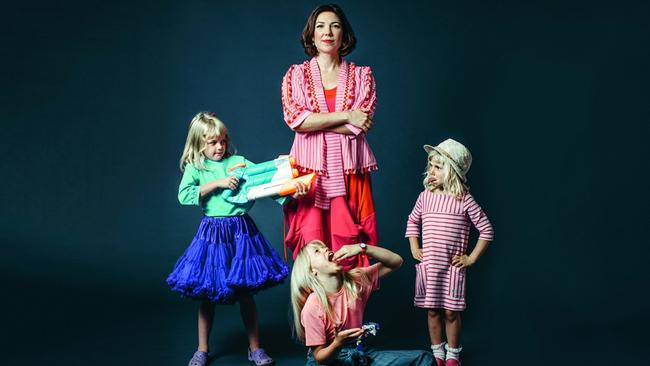 Christine Armstrong and her children Vivienne, Celia and Lucy. Picture: Sophia Spring / Sunday Times