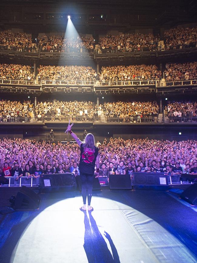 Nicko McBrain farewells the crowd. Picture: Supplied