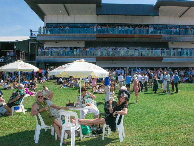 The new Fannie Bay Turf Club Grandstand gets its first test as punters enjoy the Great Northern Darwin CupPicture GLENN CAMPBELL