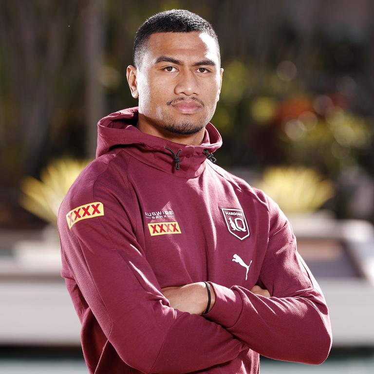 Ronaldo Mulitalo’s Maroons debut was blocked on eligibility grounds. Picture: Josh Woning