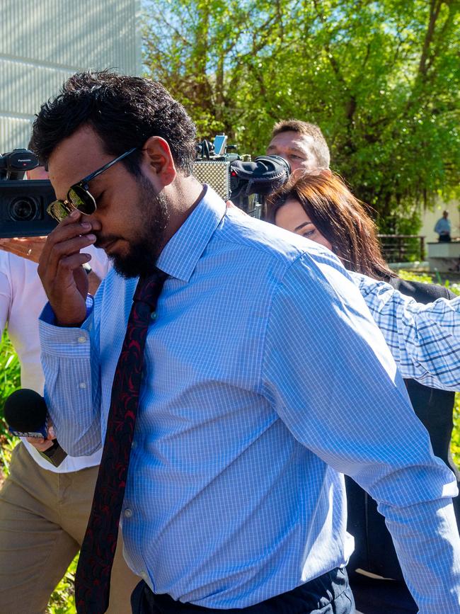 Willie Rioli arrives at the Darwin Local Court. Picture: Che Chorley