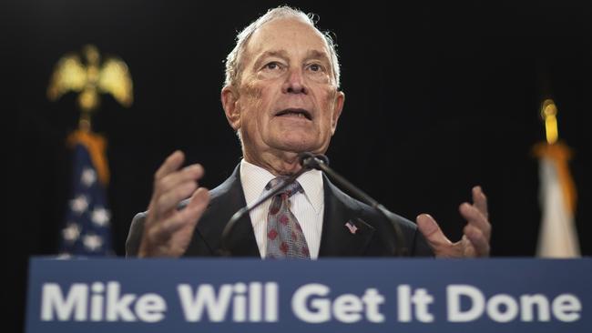 Presidential hopeful Michael Bloomberg. Picture: AP