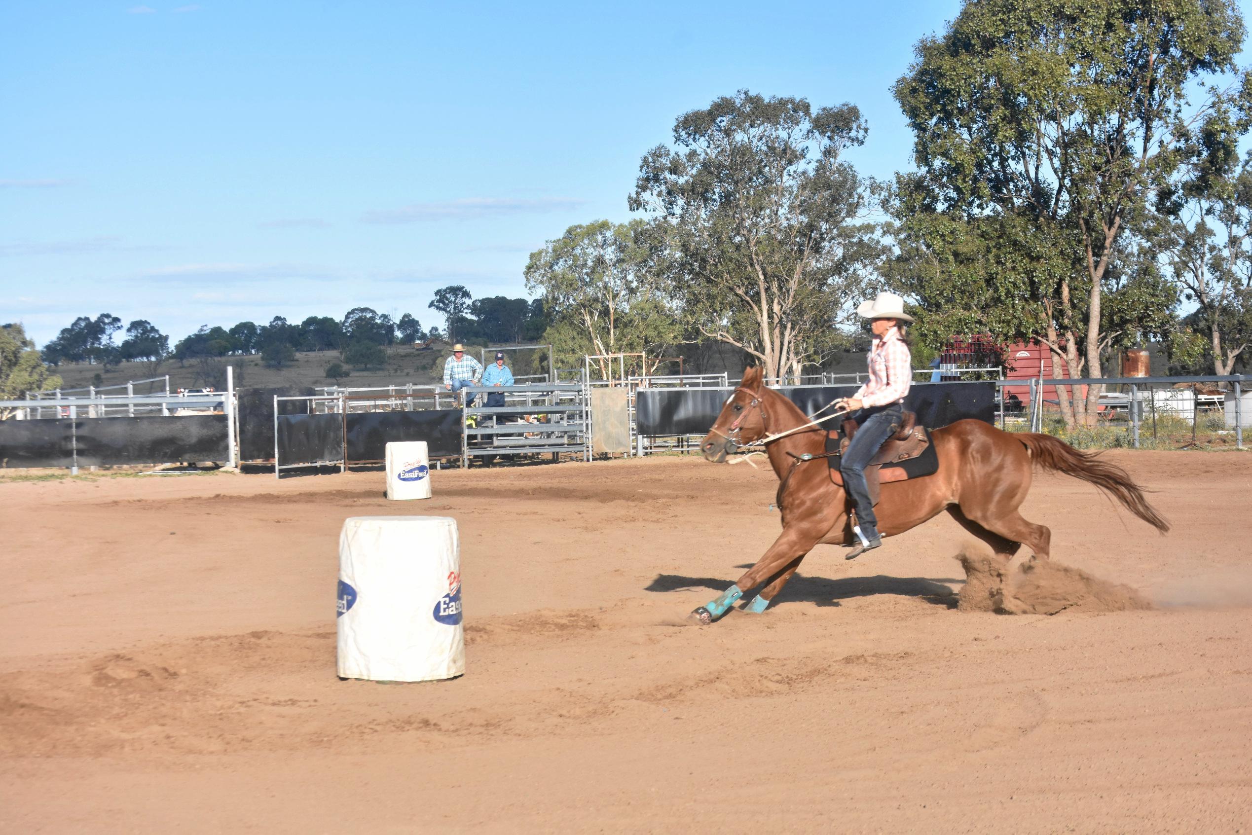 3D barrel racing, Ayers Jackpot. Picture: Jorja McDonnell