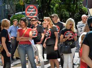 Sand mine opponents attend the Nambour Council Chambers.Cou. Picture: Warren Lynam