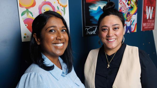 Dinusha Soo and Liza Moscatelli want more cultural spaces in Western Sydney. Picture: David Swift