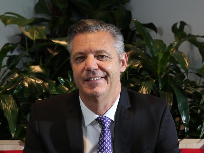23/02/2023. Seven West CEO James Warburton, photographed at their offices in Eveleigh, Sydney. Britta Campion / The Australian