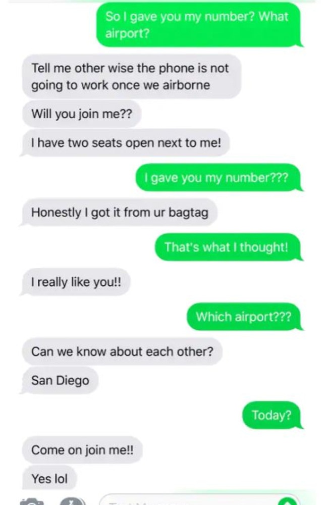 Airline worker sends woman creepy texts after stealing number from ...