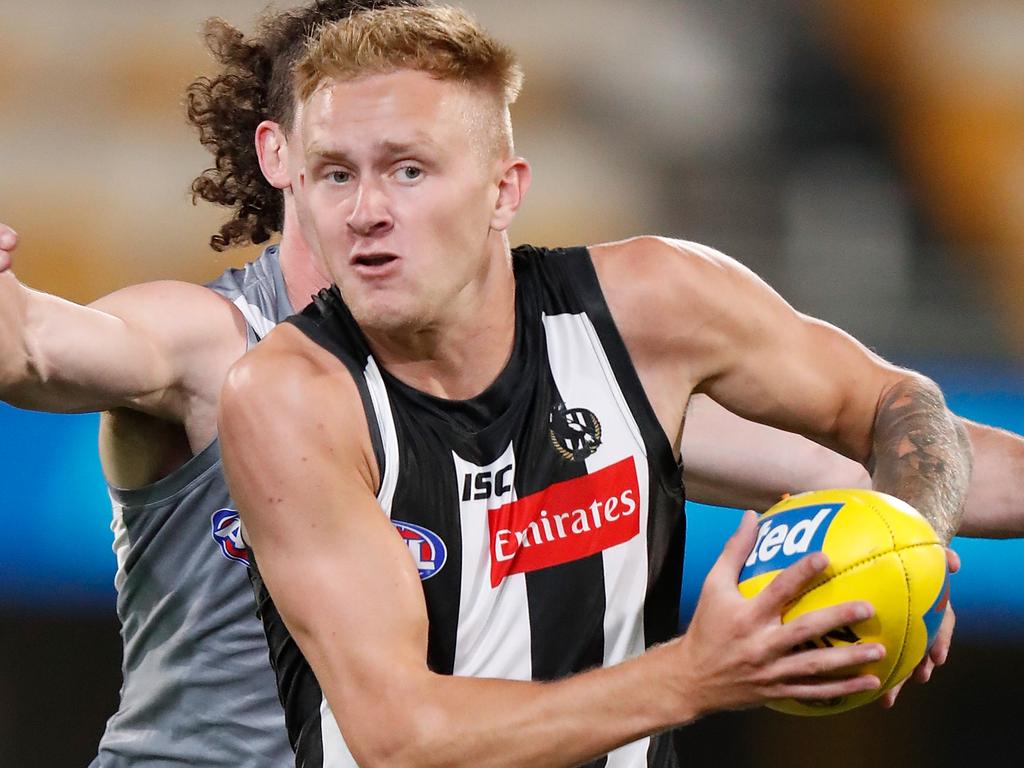 Stephenson played three seasons with the Magpies before joining the Kangaroos this year. (Photo by Michael Willson/AFL Photos via Getty Images)