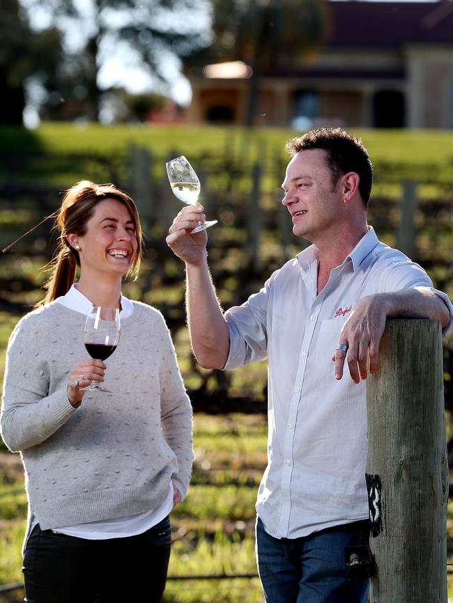 Kym Schroeter and Steph Dutton from Penfolds, known for its chardonnays as well reds.