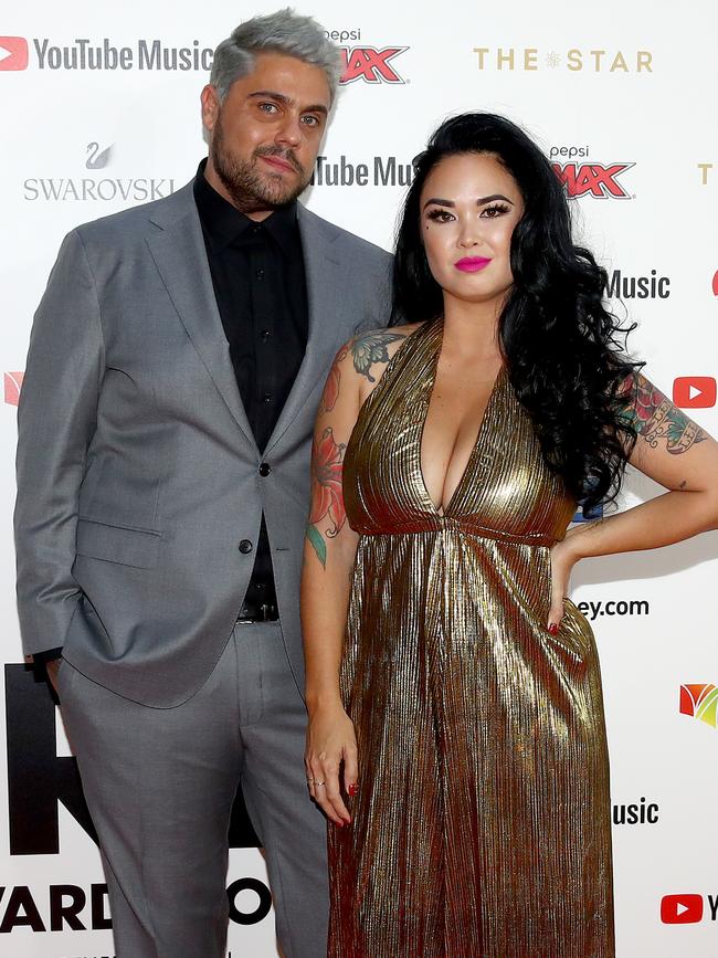 Dan Sultan and partner Bronnie Jane Lee at the 2019 ARIA Awards. Picture: Toby Zerna