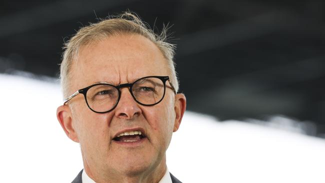 Opposition Leader Anthony Albanese said contrary to Mr Joyce’s comments, people were dying from Covid-19 in ‘record numbers’. Picture: NCA NewsWire/Dylan Robinson