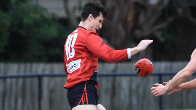 EFNL 2024: Knox's Harrison Greaves kicked two crucial goals in a low-scoring arm wrestle on Saturday. Picture: Davis Harrigan