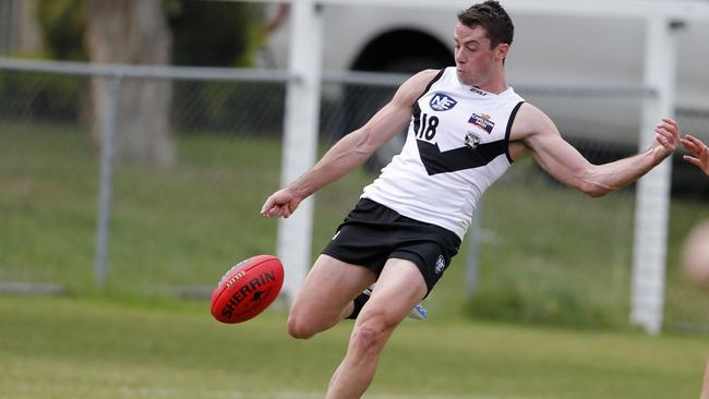 Southport's Mark Collison in action in a NEAFL match against Brisbane at Merrimac Oval. Picture: JERAD WILLIAMS