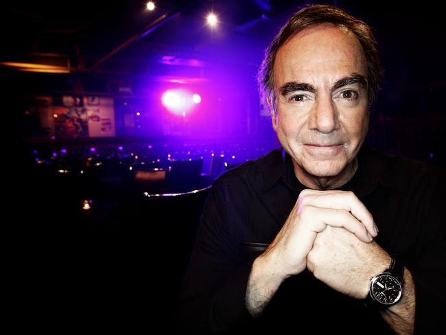 Music legend Neil Diamond at The Basement in Sydney promoting his now-cancelled Australian concerts in March.