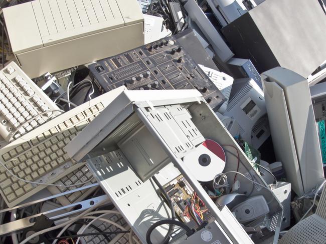 Discarded obsolete computer and electronic equipment