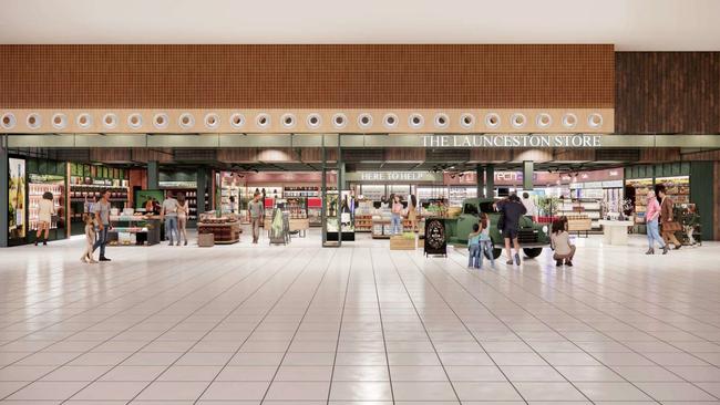 Renders of what the new main retail store at the Launceston Airport will look like. Picture: Supplied.