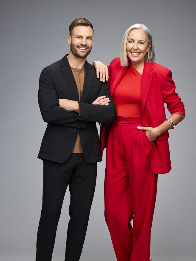 Beau Ryan and Liz Ellis will co-host Gladiators, returning to screens on Channel 10 next year. Picture: Channel 10