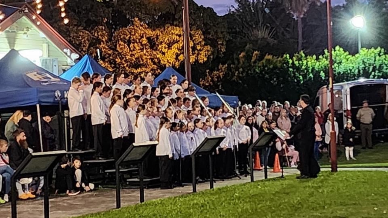 The dawn service in Hervey Bay.