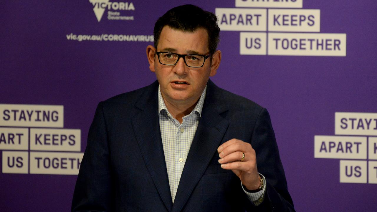 Victorian Premier Daniel Andrews updates the media at his daily press conference in Melbourne, Victoria on August 12. Picture: NCA NewsWire/Andrew Henshaw