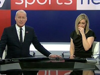 Sky Sports presenter Vicky Gomersall was overcome when reading out Bob Willis' family's statement.