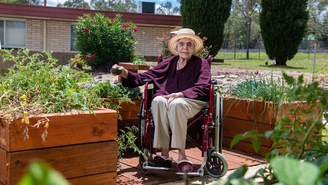 Carinity Karinya Place, Laidley, resident Edna Brown. Photo: Ali Kuchel