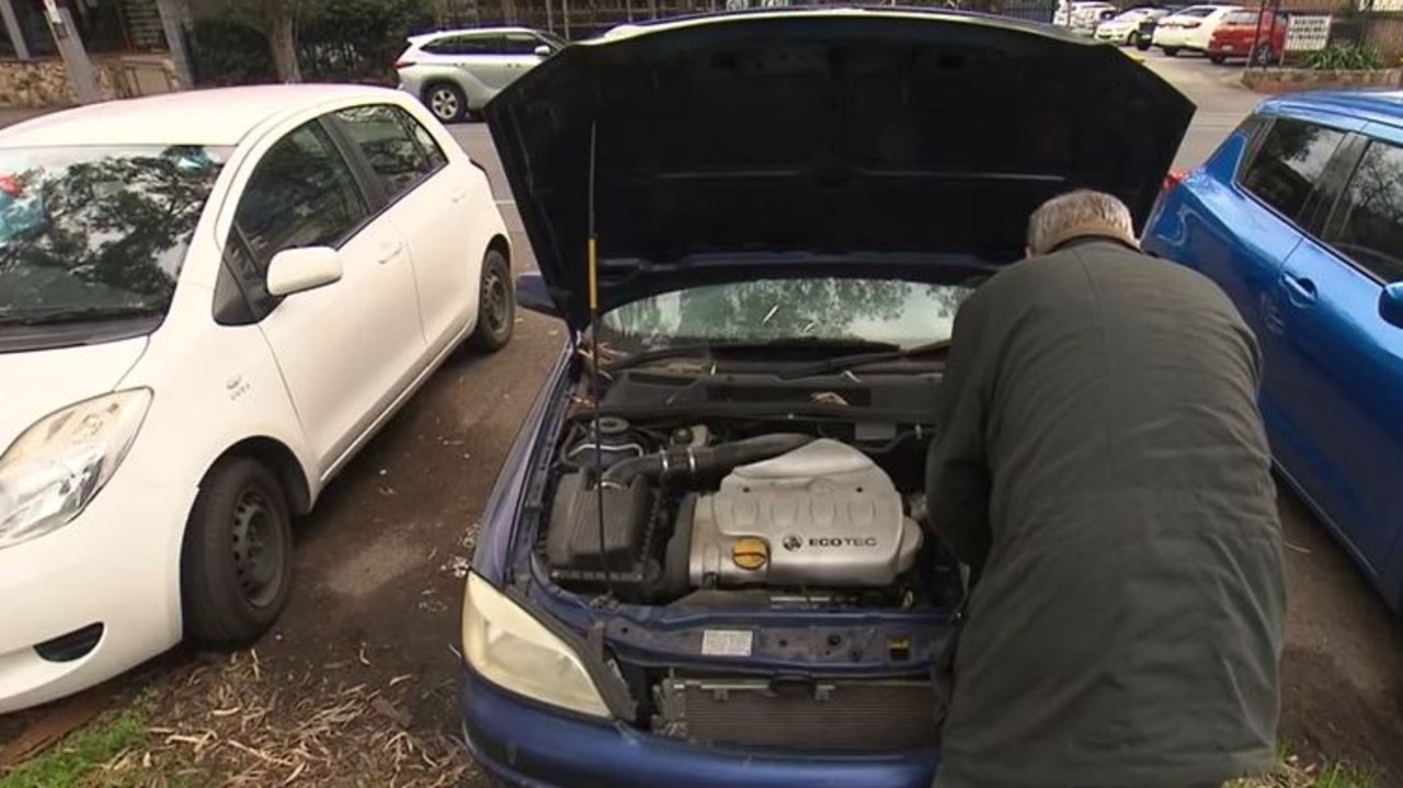 Dave was forced to live out of his car after losing his job. Picture: 7 News.