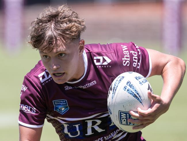 Sonny Colella scored one of seven Manly tries. Warriors player:Picture: Julian Andrews