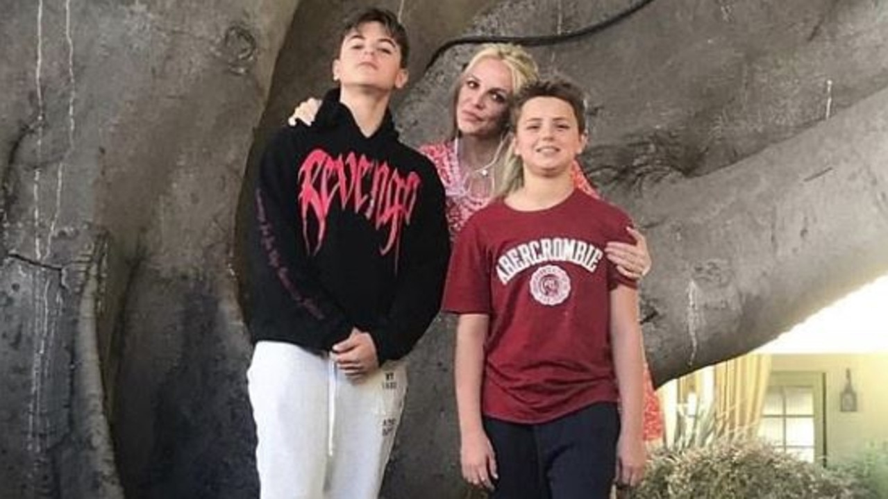 Spears with sons Jayden and Sean from her marriage to Kevin Federline. Picture: Instagram