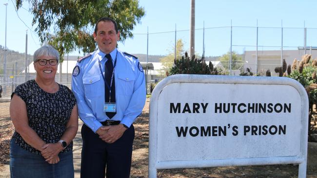 Retired Correctional Supervisor Alison McIntyre and Acting Director of Prisons David Jackson. Picture: Elise Kaine