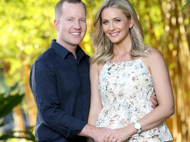 Channel 7 presenter Kendall Gilding with husband Tim Morgan. Picture: Steve Pohlner/AAP