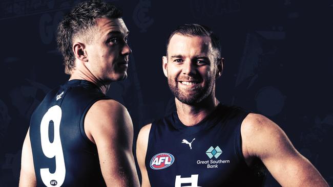 Carlton co-captains Patrick Cripps and Sam Docherty.