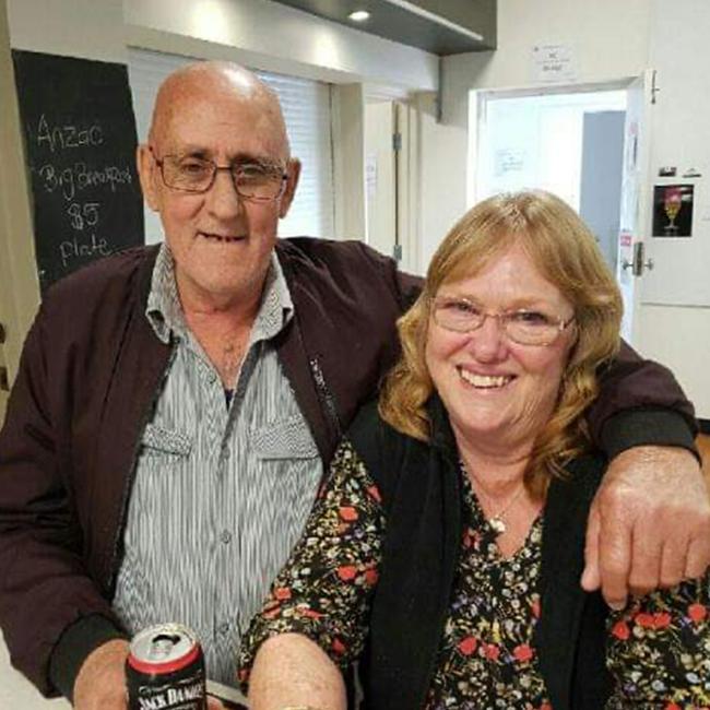 Delphine with late husband, truck driver Neville Mugridge. Picture: Supplied