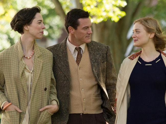 Bella Heathcote, Rebecca Hall and Luke Evans in Professor Marston And The Wonder Woman movie.