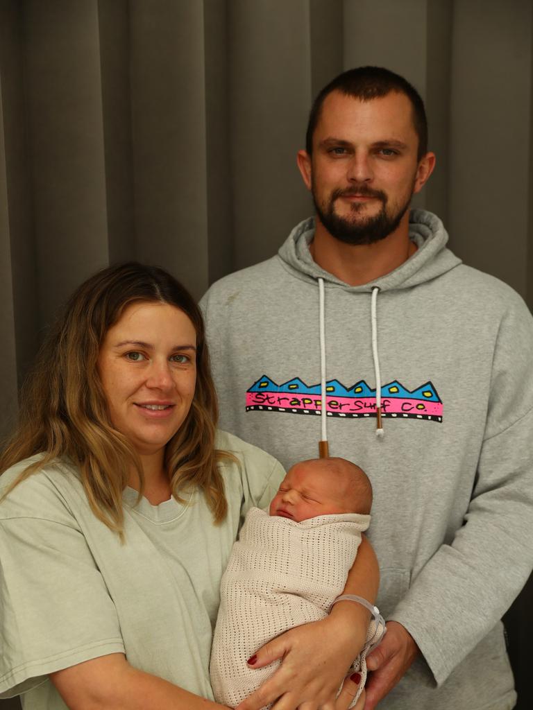 Beau Leigh Bensted. Parents Caitlyn Lee and Jack Bensted of Grovedale. Born April 7 2025 weighing 3680g. Picture: Alison Wynd