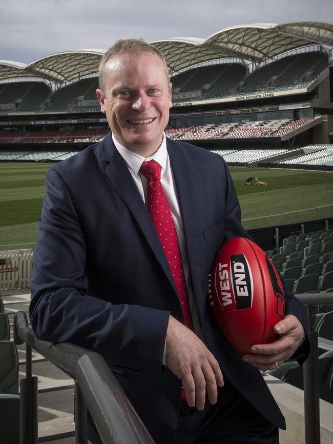 SANFL chief executive Jake Parkinson at the Adelaide Oval.