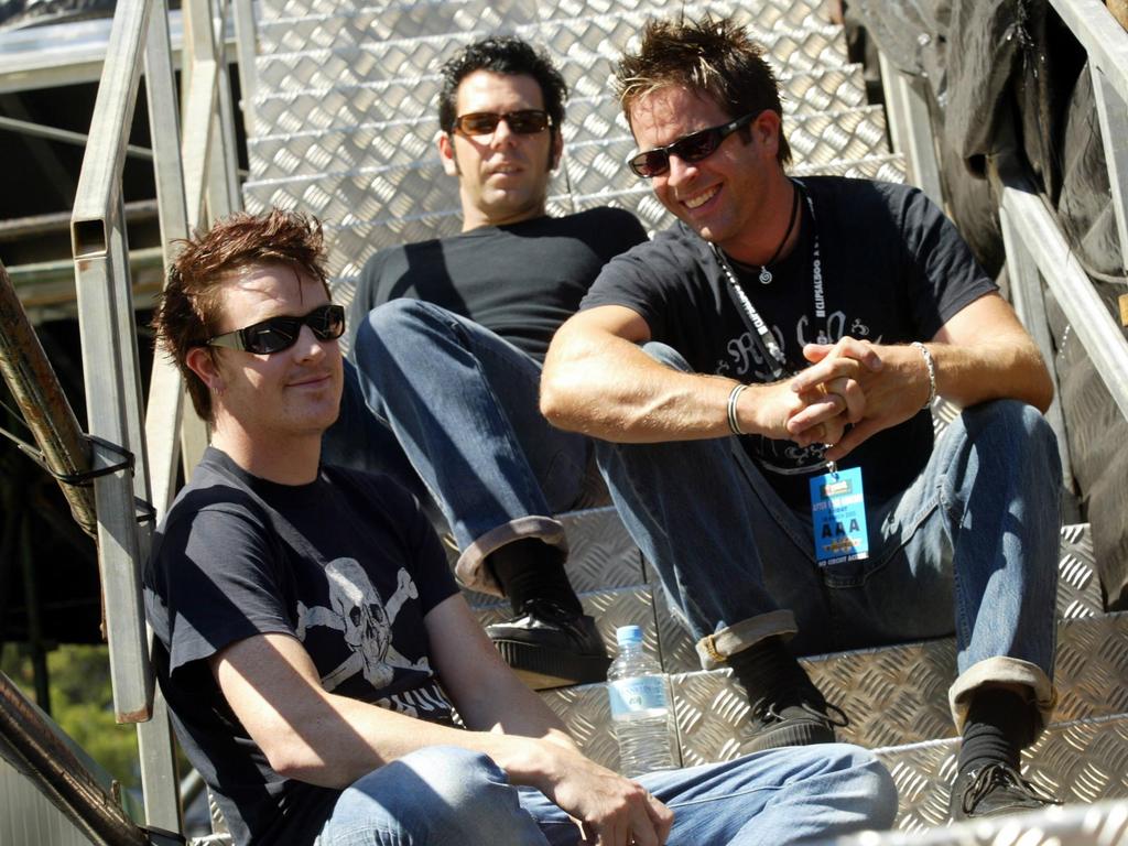 The Living End’s Chris Cheney, Scott Owen and Andy Strachan.