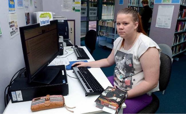 HUGE LOSS: Portia Brown, 13 of Goonellabah, would find it difficult to complete her school work if the Goonellabah Library closed. Picture: Cathy Adams