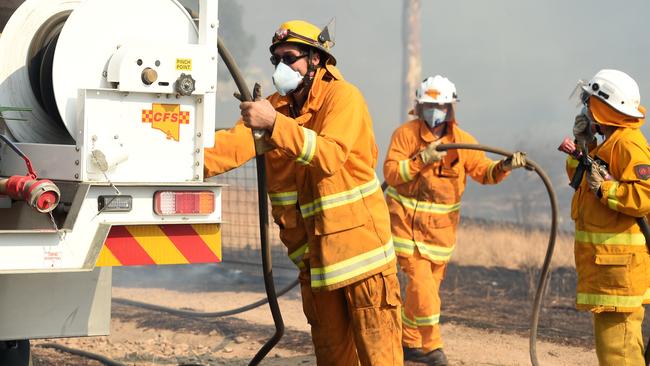 CFS volunteers at the Mosquito Hill fire. Picture: Tom Huntley